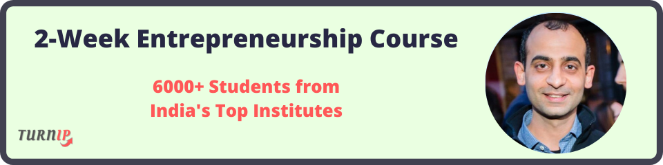 2-Week Entrepreneurship Course Professional Certification by Turnip Innovations